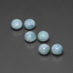  ct natürliche blauer Larimar-Edelsteine, Rundschliff, Lichtundurchlässig