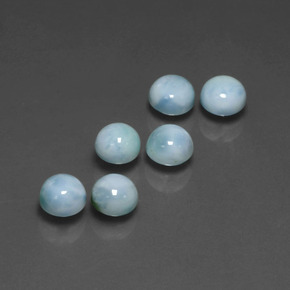  ct natürliche blauer Larimar-Edelsteine, Rundschliff, Lichtundurchlässig