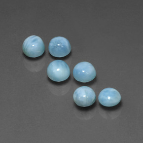  ct natürliche blauer Larimar-Edelsteine, Rundschliff, Lichtundurchlässig