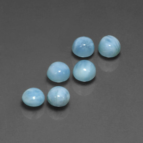  ct natürliche blauer Larimar-Edelsteine, Rundschliff, Lichtundurchlässig