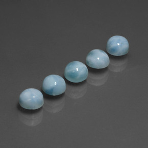  ct natürliche Blau Larimar-Edelsteine, Rund Schliff, Lichtundurchlässig
