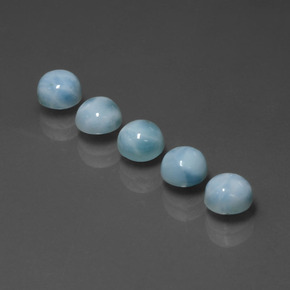  ct natürliche Blau Larimar-Edelsteine, Rund Schliff, Lichtundurchlässig