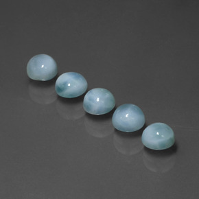  ct natürliche blauer Larimar-Edelsteine, Rundschliff, Lichtundurchlässig
