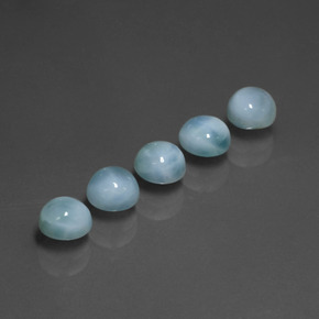  ct natürliche blauer Larimar-Edelsteine, Rundschliff, Lichtundurchlässig