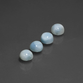  ct natürliche blauer Larimar-Edelsteine, Rundschliff, Lichtundurchlässig