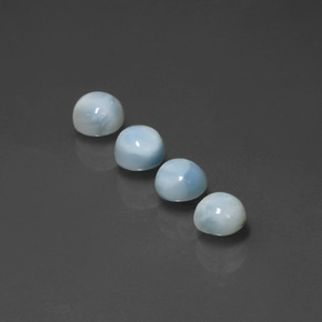  ct natürliche blauer Larimar-Edelsteine, Rundschliff, Lichtundurchlässig