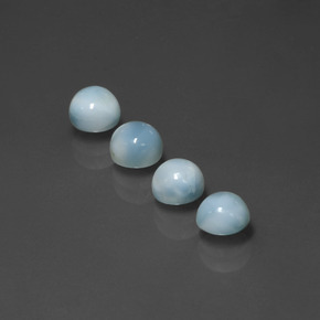  ct natürliche blauer Larimar-Edelsteine, Rundschliff, Lichtundurchlässig