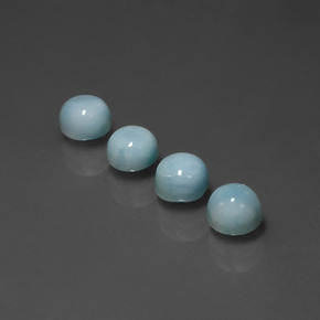  ct natürliche blauer Larimar-Edelsteine, Rundschliff, Lichtundurchlässig