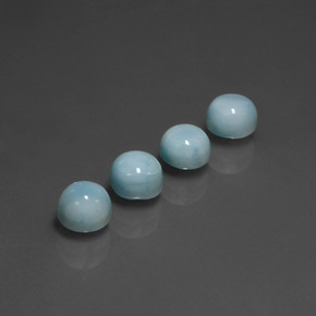  ct natürliche blauer Larimar-Edelsteine, Rundschliff, Lichtundurchlässig