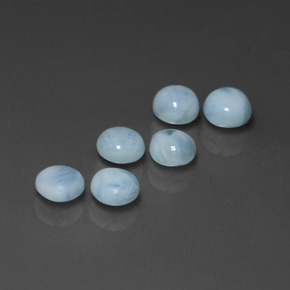  ct natürliche blauer Larimar-Edelsteine, Rundschliff, Lichtundurchlässig
