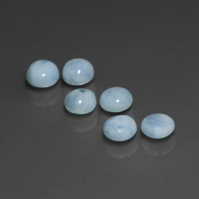  ct natürliche blauer Larimar-Edelsteine, Rundschliff, Lichtundurchlässig