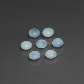  ct natürliche Blau Larimar-Edelsteine, Rund Schliff, Lichtundurchlässig