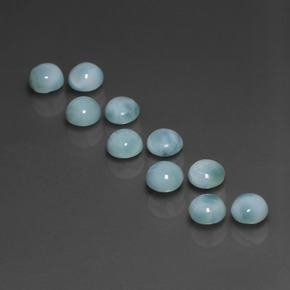  ct natürliche blauer Larimar-Edelsteine, Rundschliff, Lichtundurchlässig