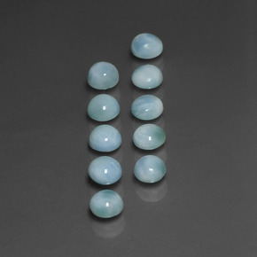 ct natürliche blauer Larimar-Edelsteine, Rundschliff, Lichtundurchlässig