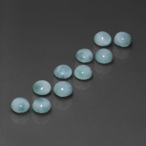  ct natürliche blauer Larimar-Edelsteine, Rundschliff, Lichtundurchlässig
