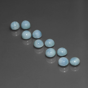  ct natürliche Blau Larimar-Edelsteine, Rund Schliff, Lichtundurchlässig