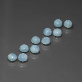  ct natürliche Blau Larimar-Edelsteine, Rund Schliff, Lichtundurchlässig