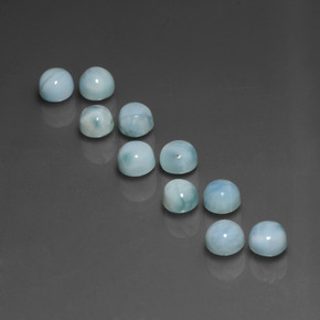  ct natürliche blauer Larimar-Edelsteine, Rundschliff, Lichtundurchlässig