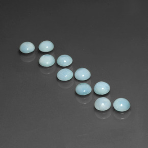  ct natürliche blauer Larimar-Edelsteine, Rundschliff, Lichtundurchlässig