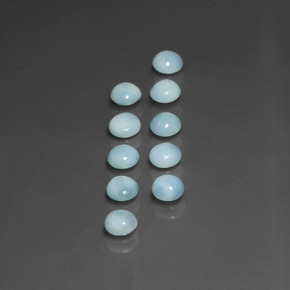  ct natürliche blauer Larimar-Edelsteine, Rundschliff, Lichtundurchlässig
