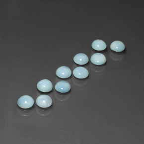  ct natürliche blauer Larimar-Edelsteine, Rundschliff, Lichtundurchlässig