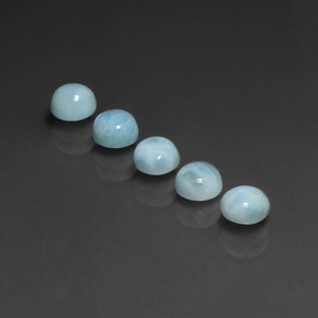  ct natürliche Blau Larimar-Edelsteine, Rund Schliff, Lichtundurchlässig