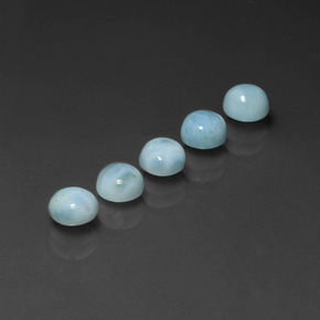  ct natürliche Blau Larimar-Edelsteine, Rund Schliff, Lichtundurchlässig