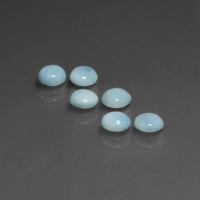  ct natürliche Blau Larimar-Edelsteine, Rund Schliff, Lichtundurchlässig