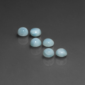 ct natürliche Blau Larimar-Edelsteine, Rund Schliff, Lichtundurchlässig