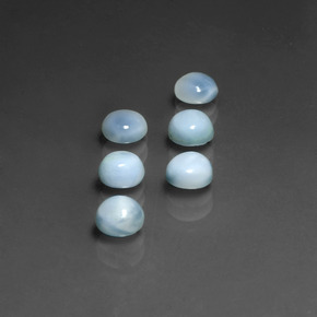  ct natürliche blauer Larimar-Edelsteine, Rundschliff, Lichtundurchlässig