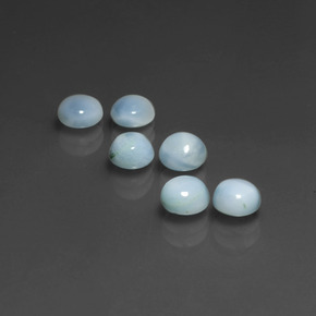  ct natürliche blauer Larimar-Edelsteine, Rundschliff, Lichtundurchlässig