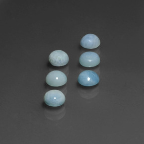  ct natürliche Blau Larimar-Edelsteine, Rund Schliff, Lichtundurchlässig