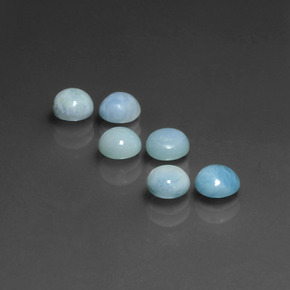  ct natürliche Blau Larimar-Edelsteine, Rund Schliff, Lichtundurchlässig