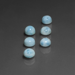  ct natürliche blauer Larimar-Edelsteine, Rundschliff, Lichtundurchlässig
