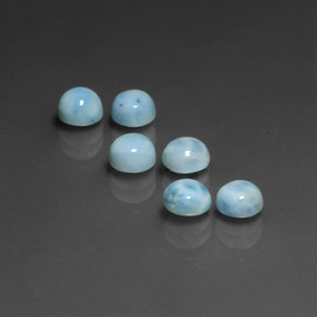  ct natürliche blauer Larimar-Edelsteine, Rundschliff, Lichtundurchlässig