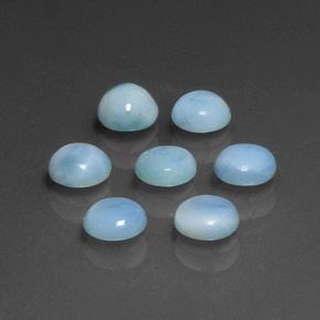  ct natürliche blauer Larimar-Edelsteine, Rundschliff, Lichtundurchlässig