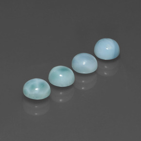  ct natürliche Blau Larimar-Edelsteine, Rund Schliff, Lichtundurchlässig