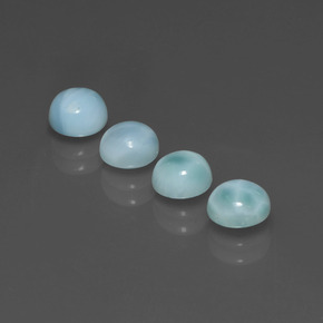  ct natürliche Blau Larimar-Edelsteine, Rund Schliff, Lichtundurchlässig