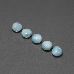  ct natürliche blauer Larimar-Edelsteine, Rundschliff, Lichtundurchlässig