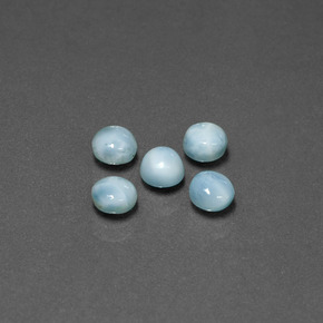  ct natürliche blauer Larimar-Edelsteine, Rundschliff, Lichtundurchlässig