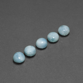  ct natürliche blauer Larimar-Edelsteine, Rundschliff, Lichtundurchlässig