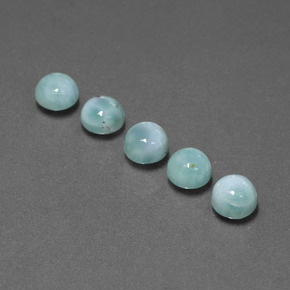  ct natürliche Blau Larimar-Edelsteine, Rund Schliff, Lichtundurchlässig