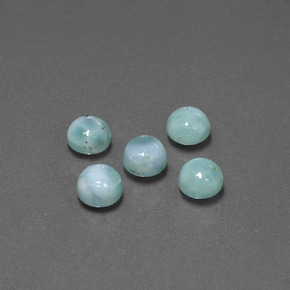  ct natürliche Blau Larimar-Edelsteine, Rund Schliff, Lichtundurchlässig