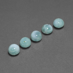  ct natürliche Blau Larimar-Edelsteine, Rund Schliff, Lichtundurchlässig
