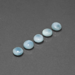  ct natürliche blauer Larimar-Edelsteine, Rundschliff, Lichtundurchlässig