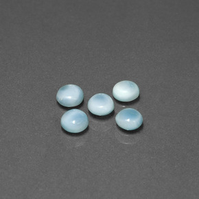  ct natürliche blauer Larimar-Edelsteine, Rundschliff, Lichtundurchlässig