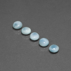 ct natürliche blauer Larimar-Edelsteine, Rundschliff, Lichtundurchlässig