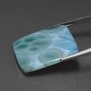 9,17 ctw natürlicher grün-blau Larimar, Quadrat, Lichtundurchlässig