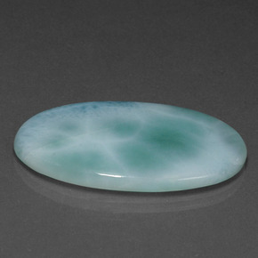 21,67 ctw natürlicher blauer Larimar, Oval Schliff, Lichtundurchlässig