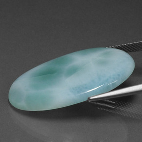 21,67 ctw natürlicher blauer Larimar, Oval Schliff, Lichtundurchlässig